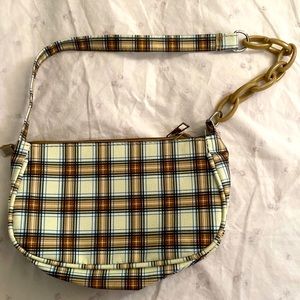 Shein Plaid Baguette Bag